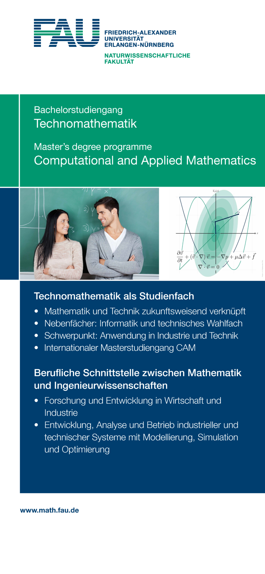 4-Screen Studiengang Technomathematik (Bild: FAU, Fotolia)