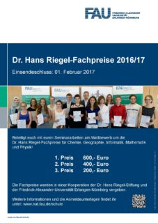 Poster Dr. Hans Riegel-Fachpreise 2017