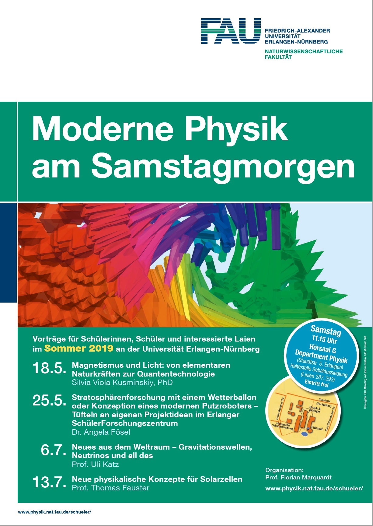 Zum Artikel "Vortragsreihe: Moderne Physik am Samstagmorgen startet am 18.5.2019"
