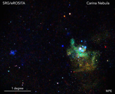 Der Carina-Nebel ist einer der größten diffusen Nebel in der Milchstraße und beherbergt eine große Anzahl massereicher, junger Sterne. (Bild: Manami Sasaki, Dr. Karl Remeis Sternwarte/FAU, Davide Mella)