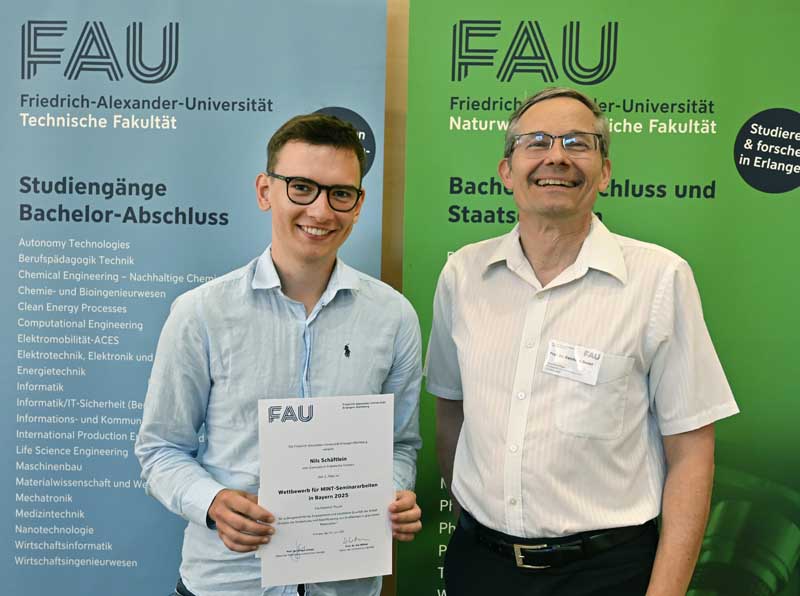 Nils Schäftlein mit Prof. Dr. Neder